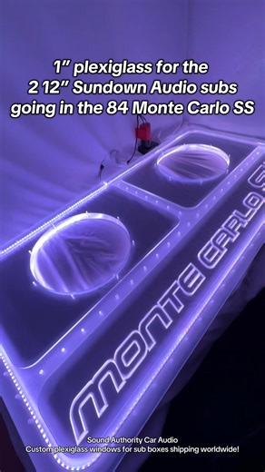 Getting there! This Plexiglass is for a sub box going in a 1984 Monte Carlo SS here in Deland, Florida! This ported enclosure is tuned for two Sundown Audio SAv3 12s! #soundauthority #caraudio #montecarlo #plexiglass #subwoofer | Sound Authority