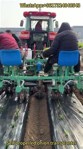 Self-Propelled Onion Transplanter | Automatic Vegetable Seedling Planting Machine Demo