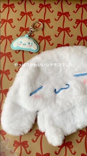サンリオ♡シナモンガチャ♡ぬいぐるみポーチとサガラ刺繍キーホルダー #ガチャガチャ #ガチャ #サンリオ #sanrio #sanriocharacters #kawaii