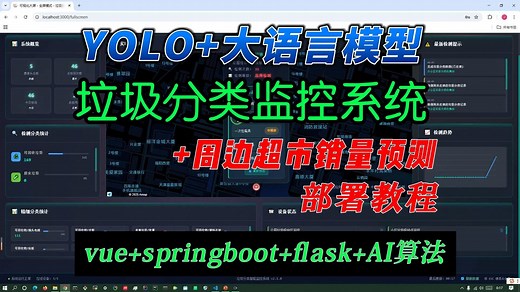 基于双阶段YOLO检测分类和大语言模型的智能垃圾分类监控系统(vue springboot flask AI算法)
