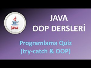 Java Dersleri : Java Try Catch Programlama Sınav Sorusu