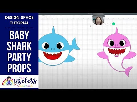 DIY Baby Shark Party Decor in Cricut Design Space Tutorial Off the Mat