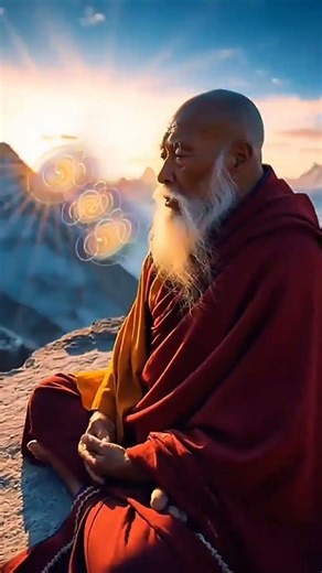 Old Monk Chanting Om in Snowy Himalayas ⛰️ | Deep Peace & Healing Vibration