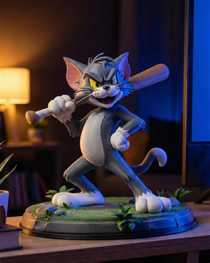 Angry Cartoon Cat 3D Model | Retro Animation Feline STL File (digital Download) - Etsy