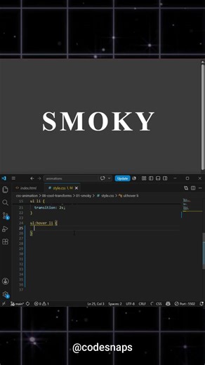 Amazing Text Disappear Hover Animation 🔥 HTML & CSS #shorts