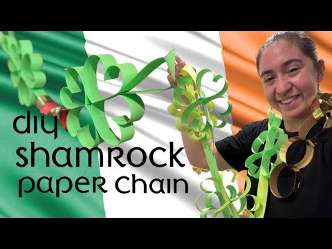 Easy Shamrock Paper Chain Tutorial - St. Patrick’s Day ☘️ #DIY #PaperCrafts