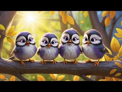 Five Little Baby Chickadees Chirp Chirp Chirp | Bird Counting Song for Kids