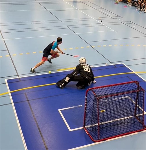 Växjö IBK Herr DIV 1/JAS | Underbar avslutning med många skratt, vi hade 3 nya målvakter - här visar vår utespelare @isak.petersson1 talang i målet och stänger ner… 💙🐍💙 | Instagram