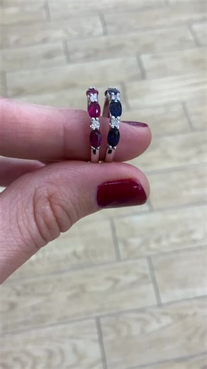 Ruby & Sapphire Diamond Bands are perfect for stacking. These bands can be made in any color Birthstone. DM us for more details....#dansonjewelers #ruby #sapphire #love #rings #christmas #gift #wishlist #musthave #blogger #viral | Danson Jewelers | Facebook