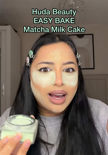 Huda Beauty Easy Bake Powder Review: Matcha Milk Cake