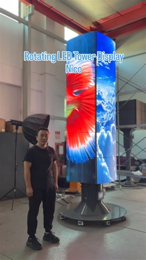 Nico Chan | Transforming Rotate LED Tower Display The globally unique rotating LED tower creates a stunning visual centerpiece. Its dynamic movement... | Instagram