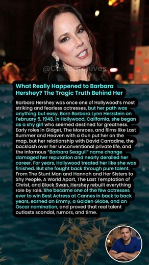 What Really Happened to Barbara Hershey The Tragic Truth Behind Her Hollywood Disappearance #shrts