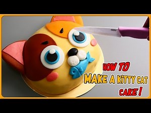 How To Make a Kitty Cat Cake - Chocolate Cake Design - Magic Cake - Birthday Cake Recipe