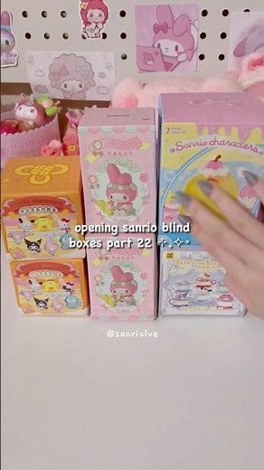 opening sanrio blind boxes part 22 💕#sanrio#asmr#unboxing#kawaii #blindbox#katseye#hellokitty#fyp
