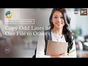 Python Interview Question | Copy Odd Lines of One File to Other in Python | Perfect eLearning