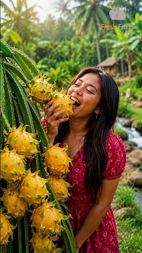 Enjoy Beautiful nature with rural life - Taste the Sweetness of Nature! ✂️😋🍊🥭🍒 #shorts #fruit