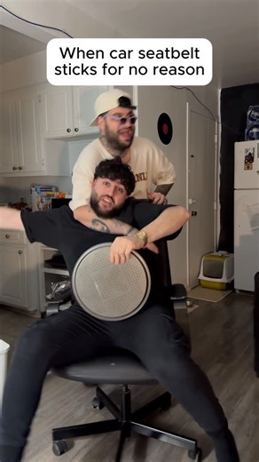 BrianTheLion - Professional Videographer on Instagram: "When car seatbelt stucks for no reason #funny #comedy #humour #viral #montreal"