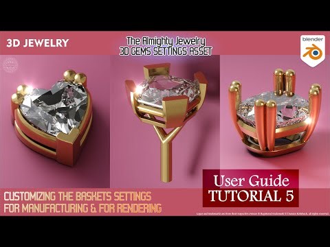 User Guide video 5 for the ALMIGHTY 3D JEWELRY SETTINGS ASSET in BLENDER