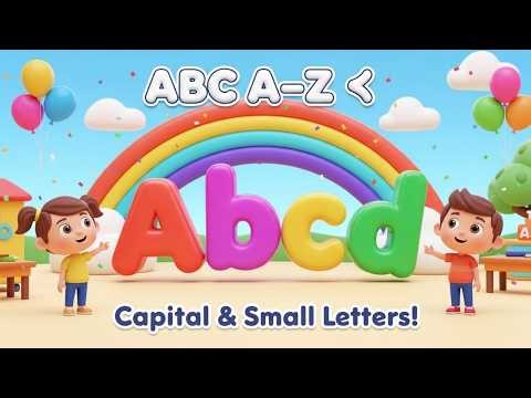 Capital & Small Letters A–Z 🔠 Learn ABC Alphabets for Kids 👶 Alphabet Song