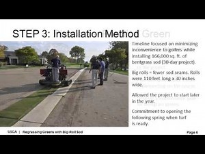 How It's Done - Regrassing Greens With Big-Roll Sod