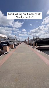 Walkthrough of this 2008 Viking 60’ Convertible “Lucky For Us” that was built new by its current and original owner. The boat is still under Factory CAT Platinum plus warranty and the yearly Viking yard period has just completed. The boat has a recent Viking Service Center Paint job, Sea Keeper 16 install and full Ceramic protection coating. All updated Air Conditioning and Refrigeration Units and all Head Systems have been replaced and serviced. Extensive Simrad electronics package installed. |