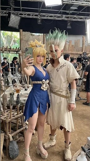닥터스톤 실사화 촬영현장! 코하쿠 셀카!📸Dr.Stone Live Action: Filming Set /Kohaku Selfie!🎬