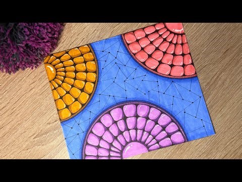 Easy and simple zen doodle idea for beginners || A step by step drawing tutorial #zendoodle #doodles