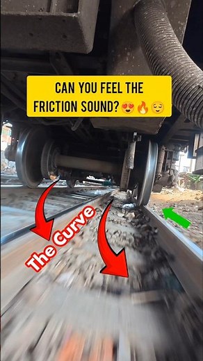Feel the Friction Sound and Engineering on the Curve 😳 #Train #Trainwheel #friction #engineering
