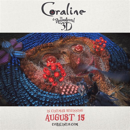 It’s time to go back. 瑱 Celebrate the 15th anniversary of Coraline when the acclaimed stop-motion epic returns to cinemas worldwide from August 15. Get tickets at coraline15.com #coraline #coraline15 #coraline3D | Coraline | Facebook