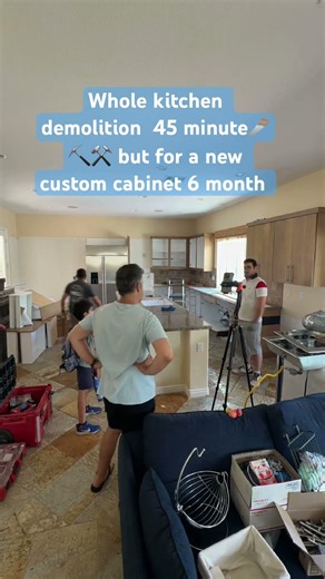 Whole kitchen demolition and installation new custom #kitchenorgnizer #kitchen # #kitchenremodeling