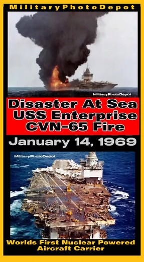 USS Enterprise CVN-65 Major Fire Major Disaster RIP Brave Sailors 1969 #navy #history | MilitaryPhotoDepot