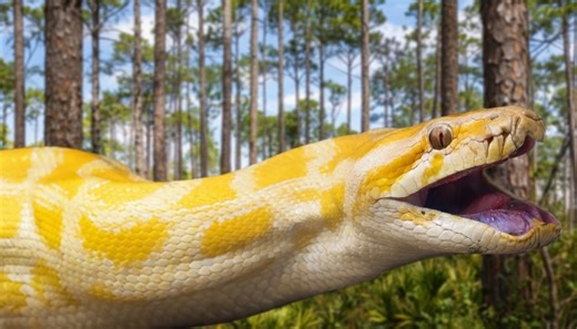 Seven giant snakes with the size and strength to overpower humans