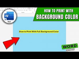 How to Print With Full Background Color in Microsoft Word