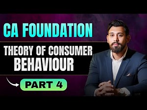 Theory of Consumer Behaviour | Ca foundation | Part 4 | Business Economics