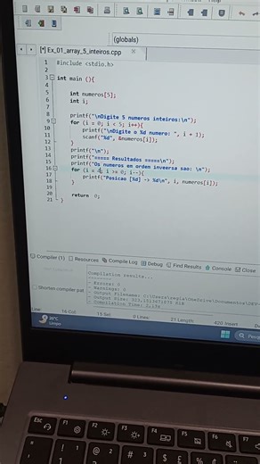 👨‍💻 Bora praticar, Dev Noturno? #programação #linguagemc #aprenderc