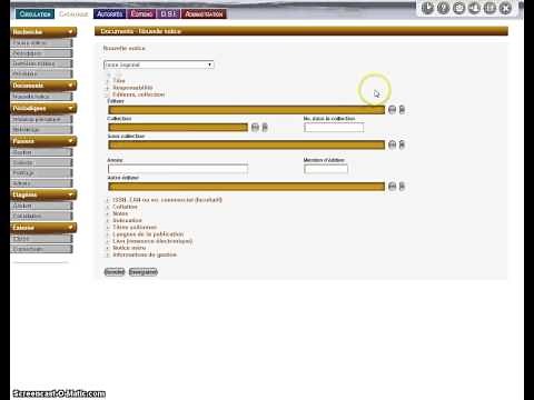 Création d'un nouvelle notice avec le SIGB libre PMB
