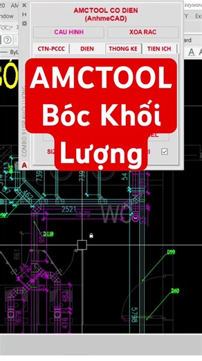 Tool bóc khối lượng cơ điện rất nhanh trong Cad