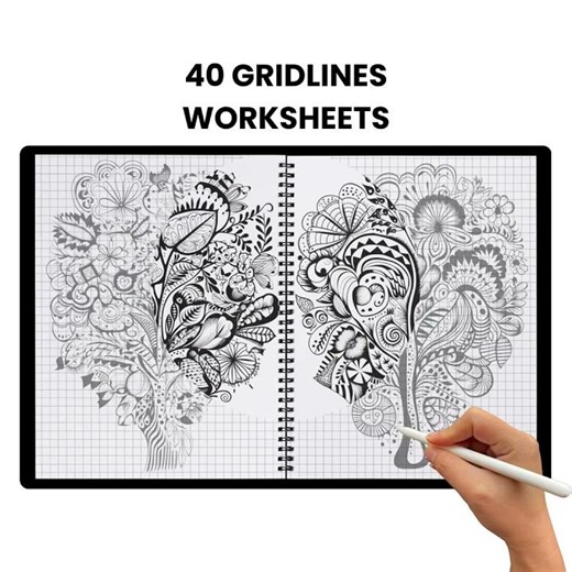Zentangle Tree-Inspired Practice Sheets — Printable Nature Doodles