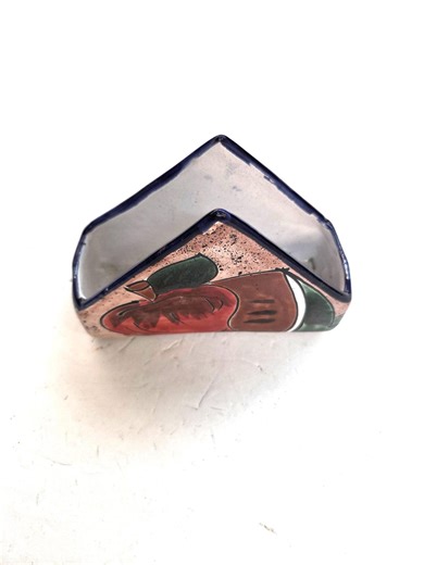 Authentic Talavera Napkin Holder– Hand Painted Pottery – Artisan Mexican Folk Art - Etsy
