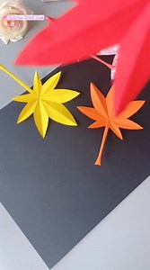 how to make a paper fall leaf for kids #papercarfts #drycrafts #unique #handmade | Unique Craft Idea
