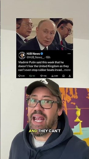 Putin said this week, he doesn’t fear the UK. #uk #putin #migrants #boats #grape