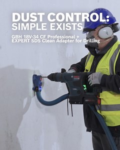 44K views · 22 reactions | Think dust protection complicates your work? Think again - Simple exists  Introducing the EXPERT SDS Clean for Drilling Set – simple, effective, and hassle-free. With easy-to-mount dust protection, you'll also gain a clearer view of your precise drill holes  Upgrade your drilling experience today  https://utm.io/ugVQn | Bosch Professional Power Tools and Accessories | Facebook