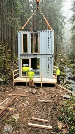 “Container Home in Forest 🌲🏡 | Tiny House Dream #shorts”