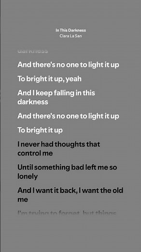 In This Darkness - Clara La San (Lyrics)