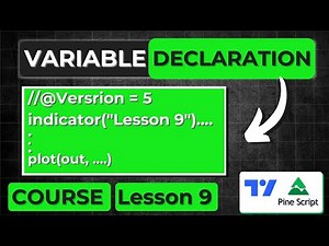 Variable Declaration in Pinescript Lesson 9 | Pine Script Course