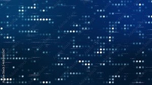 A pixelated blue pattern depicting a grid of small squares in varying shades of blue, creating a visually striking and vibrant composition