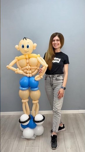 How I’ve Made This Balloon Man 🎈🤩 #videotutorial #balloontwister #balloonart