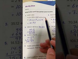 Reveal math grade 5 lesson 4-4 Strategies to Add decimals