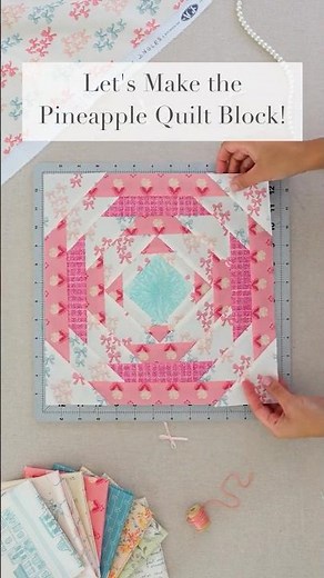 Easy Pineapple Quilt Block! #sewing #quilting #blocks