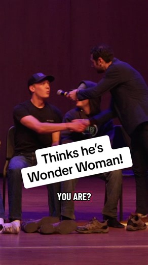 Hypnotized, to think he’s wonder woman! ##hypnosis##lol##crazy##funny##comedy